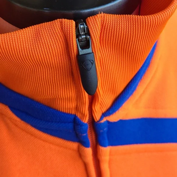 NIKE NETHERLANDS Football Soccer KNVB‎ Orange Large Mens Full Zip